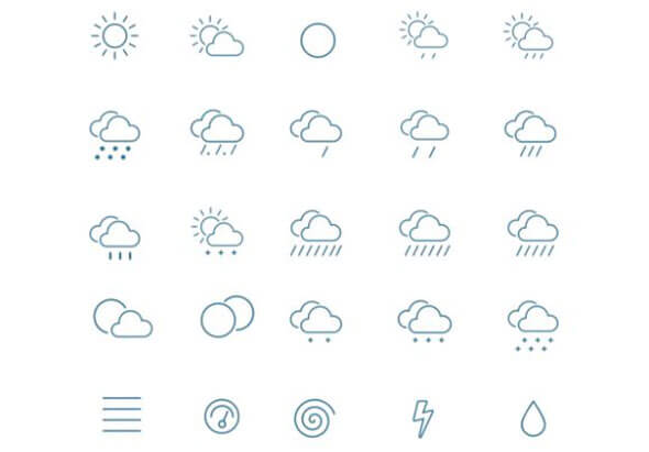 無料のお天気アイコンセット シンプルデザイン２０選 Seleqt セレキュト