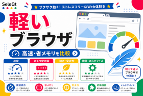 軽いブラウザ 高速 省メモリを比較するためのSELEQT人気記事サムネイル