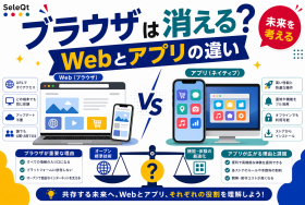 Webブラウザとネイティブアプリの違いを示すSELEQT記事サムネイル
