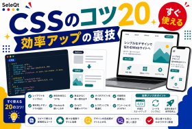 Webサイトデザイン効率を高めるCSSのコツ20を示すSELEQT記事サムネイル
