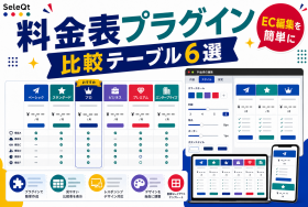 料金表WordPressプラグイン6選と比較テーブルを示すSELEQT記事サムネイル